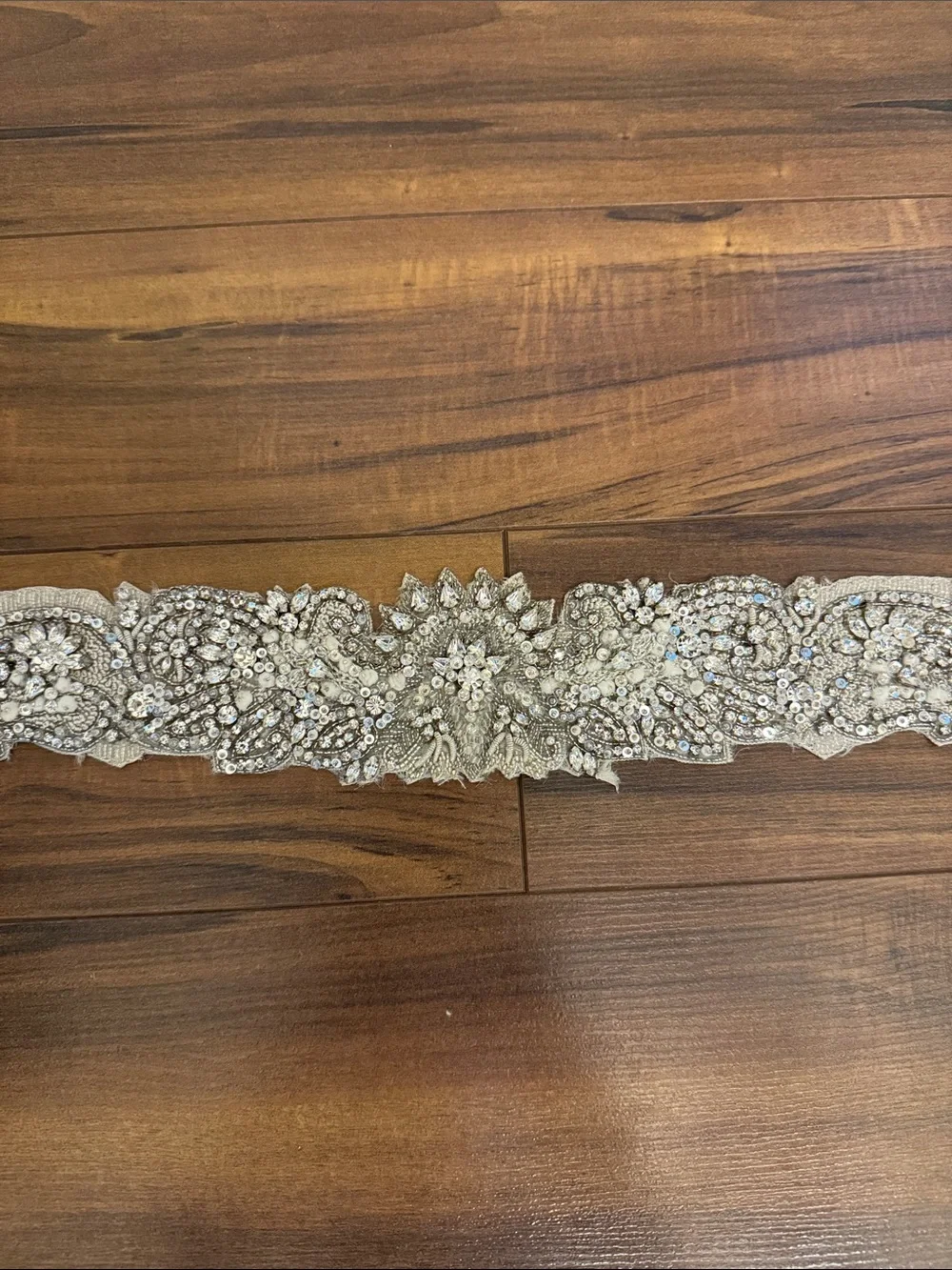 Monique Lhuillier Crystal Beaded Bridal Sash/belt